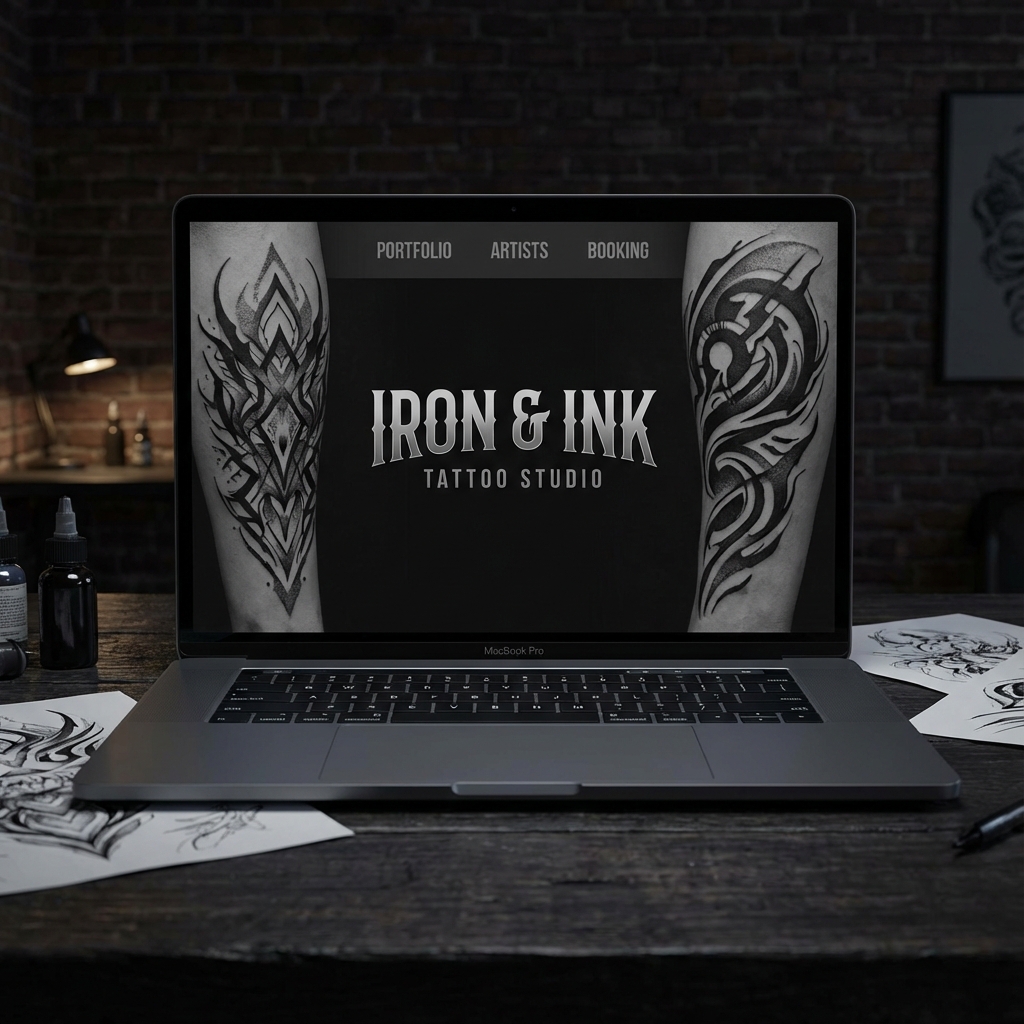 Site de Tattoo Studio Dark